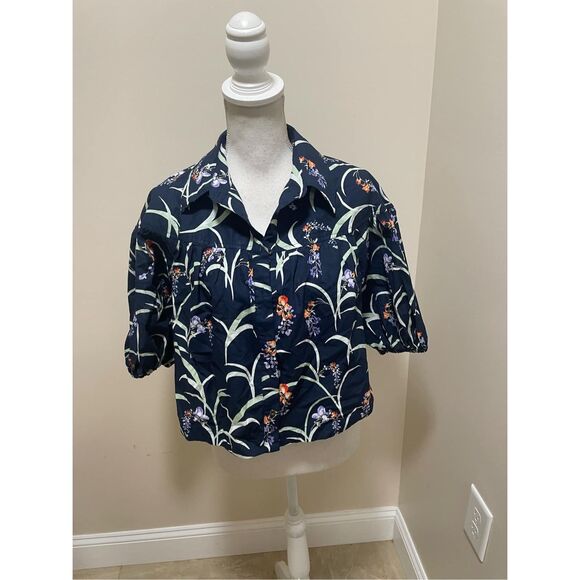 Anthropologie x Maeve The Zooey Bubble-Sleeve Blouse Size XS - Picture 6 of 12